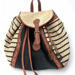 Lucky Brand The Kendal Striped Woven Blend Backpack Rucksack Bag Shoulder Photo 0