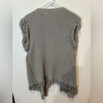 POL  Gray Fringe Women's Sweater Vest Photo 4