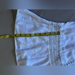 Blue Island Mini Dress Womens White Rayon Eyelet Ruffled Hem Keyhole Size L Size L Photo 7