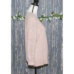 Kensie Nordstrom Faux Wrap Size M Pink Metallic Sparkle Sweater V-Neck Thin Knit Photo 5