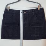 Pretty Little Thing Black Denim Cargo Mini Skirt Size 10 NWT Photo 5