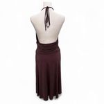 BCBGMAXAZRIA  Y2K Brown Halter Dress Size Small Open Back Fitted Photo 1