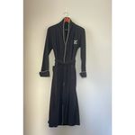Ralph Lauren Shawl Collar Black Midi Robe Size S Cozy Comfy Logo Embroidered Photo 1