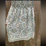 Max Studio Empireā Waist Maxi Dress Womens L Floral Ruffle V-Neck Smocked Lined Photo 2