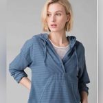 prAna Farin Pullover Nickel Blue Long Sleeve Hooded Small Womens S Photo 0