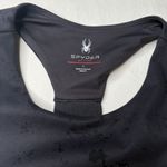 Spyder  Bra Workout Activewear Support Lightweight Racerback Black Pattern Sz L Photo 1