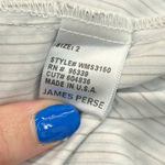 James Perse  Blue White Pinstripe Button Down Top Size 2‎ / Medium Photo 6