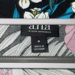 a.n.a  Size 8 Midi Dress Black w Colorful Tropical Floral Print Ruffle Casual Photo 4