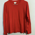J.Crew Red M 100% Cotton Teddie Sweater Size M Photo 0