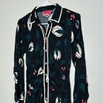Kate Spade  Deco Bloom Crepe Button Front Long Sleeves Collared Mini Dress size 4 Photo 4