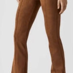 Spanx Faux Suede Flare Pants in Rich Caramel Seamed Pull On 20323R Size Large Photo 0