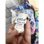 Vintage Gabar One Piece Swimsuit Blue Floral Shorts Size 10/Small Tropical 60s Photo 6