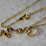 Source Unknown Unique Multi Color Crystal/Rhinestone Snake Gold Tone Heart Link Chain Necklace Photo 0