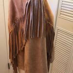 Carroll original wear leather tassel fringe western rodeo jacket coat Y2K M fall Tan Size M Photo 6