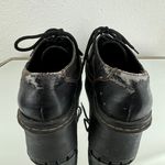 Soda Vintage Y2K Black Faux Leather Chunky Platform Lace Up Heeled Oxford Shoes Photo 6