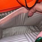 Kate Spade Saturday Orange Canvas Leather Top Handle Satchel Bag Crossbody Strap Photo 6