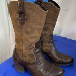 Born Shoes BORN Brown Tan Leather CowGirl Style Low Cut Boots Size 6.5 Photo 0