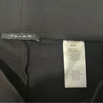 Tahari  Black Ponte Knit Pull On Legging Pants Split Cuff Size Medium Photo 4