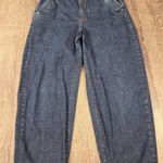 Everlane Jeans 31 Barrel Blue The Arc Jeans Wide Leg High Rise Denim Cropped Photo 0