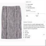 J.Crew NWT  Pencil Skirt- Blue, White, Red Lightweight Tweed, Size 2 Photo 1