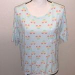 Disney  aqua blue Mickey Mouse Short Sleeve Pajama Shirt Photo 0