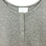 Abound New  Cropped Henley Tank Top Scoop Neck Ribbed Heather Grey Photo 5