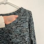 American Eagle  Fireside Marled Sweater Blue Navy Blue Gold Metallic Cotton Small Photo 4