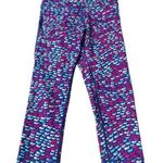 Vineyard Vines Whale Stripe Full Length Sport Leggings Blue Pink Size XSmall Photo 0