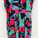 cupio Tropical Floral Print Chiffon Ruffle Flutter Sleeve V Neck Jumpsuit Photo 10