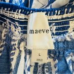 Anthropologie Maeve Waistless Blue White Printed Wide Leg Jumpsuit Size L Photo 14