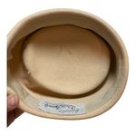 Original Roberta Bernays Pillbox Hat Vintage‎ Wool Rhinestone Beaded Tan Photo 1
