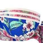 Shade & Shore  Blue Floral Strapless Underwire Push-up Swim Bikini Top Size 36C Photo 2