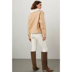 Derek‎ Lam Coat Womens X Small Brown Tan Oversized Shearling Jacket Faux Leather Size XS Photo 4