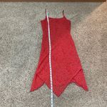 My Michelle Vintage  Rose Midi Slip Dress Beaded Straps Scarf Hem Fairy Whimsical Photo 15