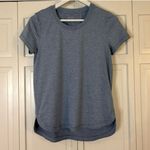 Athleta  uptempo blue rounded hem athletic tshirt small Photo 2