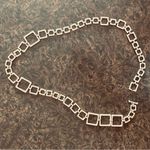 Kenneth Cole Kennth Cole Matte Silver Geometric Metal Adjustable Belt Photo 1