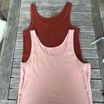 A New Day Light Pink and Terracotta Tank Top Photo 0