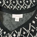 J.Jill Long‎ Sleeve Two Pocket Top Geometric Black & White Pattern Size Large Photo 6