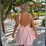House Of CB  'Florianne' Soft Peach Bow Mini‎ Dress size M tall Photo 1