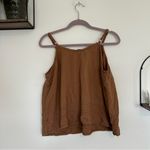 Torrid Linen Blend Pintuck Crop Tank Top Tan Size 2X Photo 1