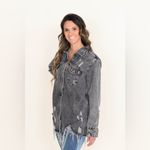 American Bazi Distress denim shacket Photo 1