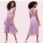 Kate Spade Geo NEW Dot Satin Midi Dress Painted Pansy Photo 1