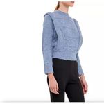 Endless Rose  Size L NWT BLUE CHUNKY WOOL KNIT DETAILED SWEATER $100 Photo 3