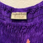 Vintage Tropical Purple Floral Women's Dress Hawaiian Size M Photo 2