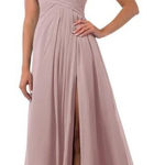 Azazie NEW ‎ ARABELLA ALLURE VINTAGE MAUVE DRESS WOMENS SZ 10 FLOOR LENGTH… Photo 0