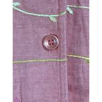 Vintage Dress Set 22W Coral Linen Blend Embroidered Tank Button Up Jacket Orange Photo 3