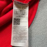 Guess  Shirt Top Women L Red Pullover Ribbed Quarter Zip Pullover Roll Tab Sleeve Photo 4