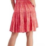 Rachel Zoe Pink & Orange Floral Flutter Sleeve Tiered A-Line Mini Dress Photo 1