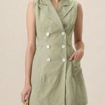 RIHOAS Women's Green Collared Pocket Mini Dress 3 Size M Photo 0