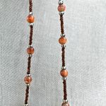 Carnelian Orange beaded pendant necklace Photo 4